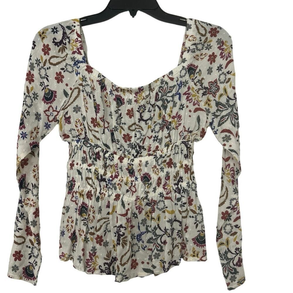 Altar’d State Floral Milkmaid Top Smocked Boho Cottage Festival Peasant Top XS